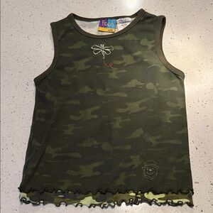 Vintage Pooh Kids Camouflage Tank Top